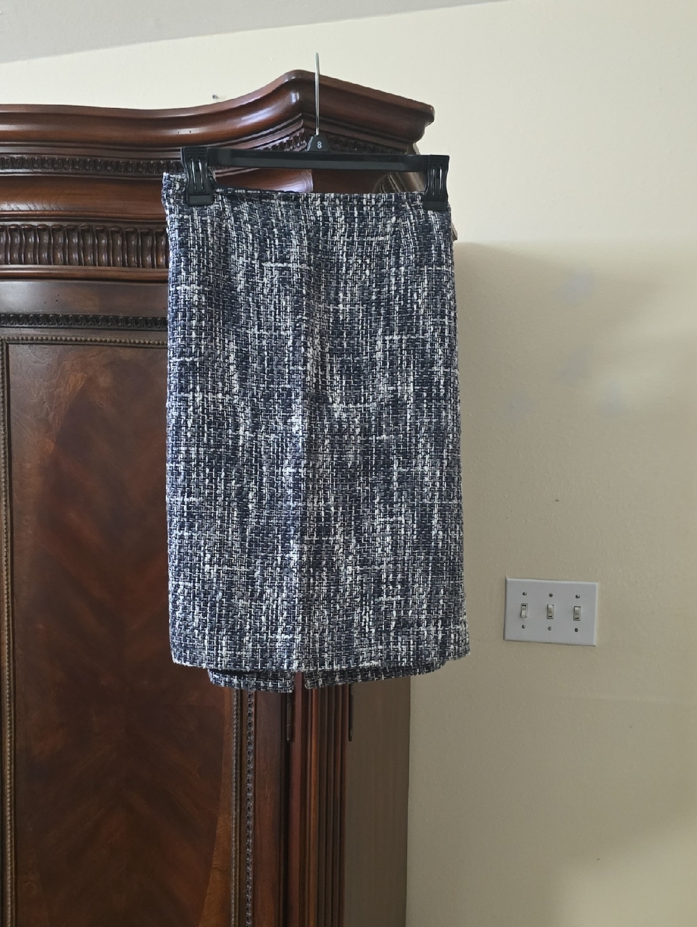 Brooks Brothers Black & White Tweed Pencil Skirt